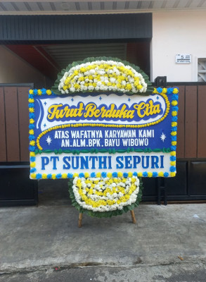 Papan Bunga Duka di Sumbersuko